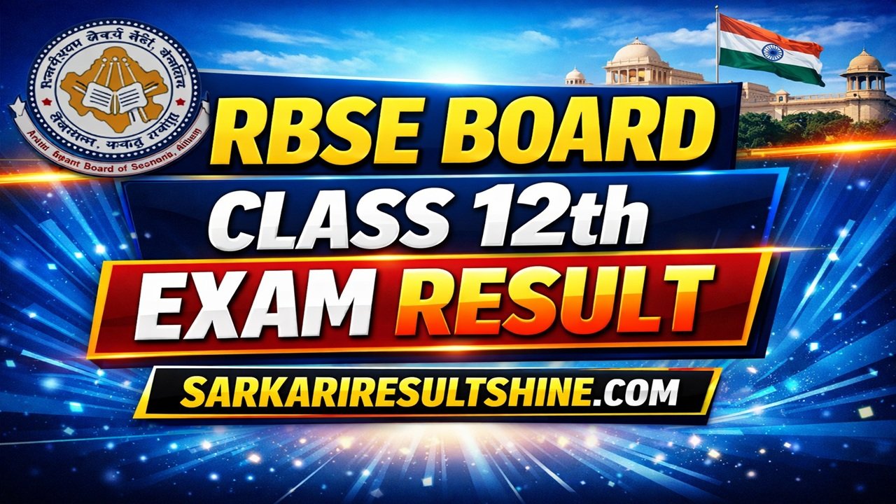 RBSE Board Class 12th Exam Result 2026