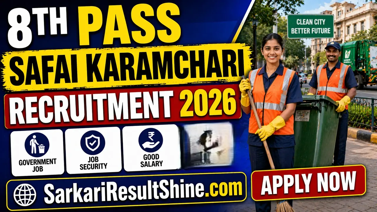 8th Pass Safai Worker Recruitment 2026