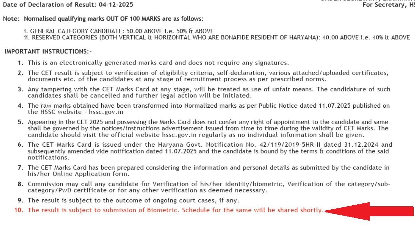 HSSC CET Group C New Update