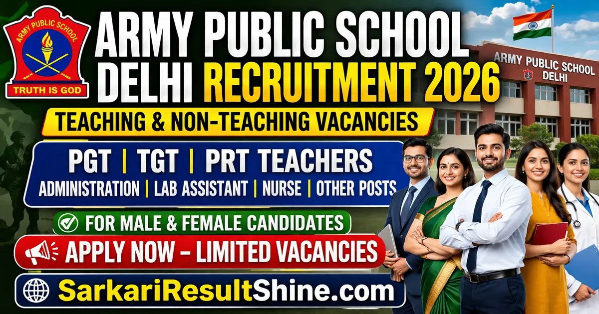 army public school (aps) delhi recruitment 2026