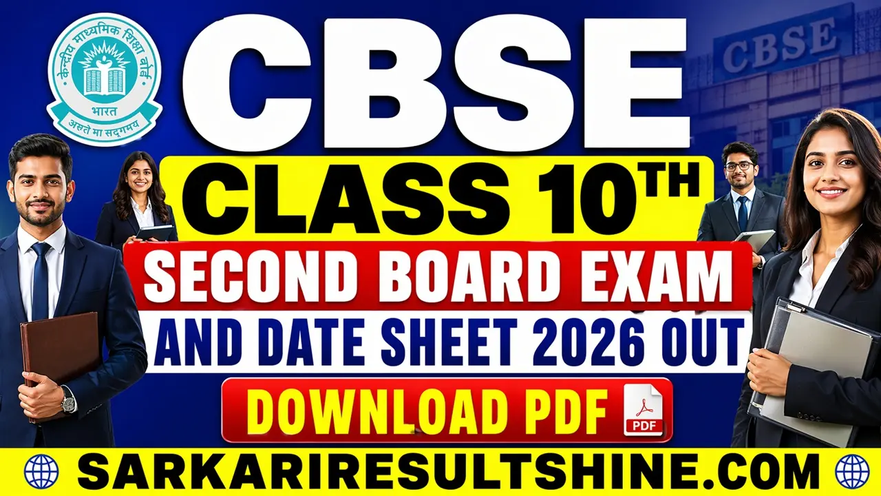 cbse class 10th second board exam and date sheet 2026 out
