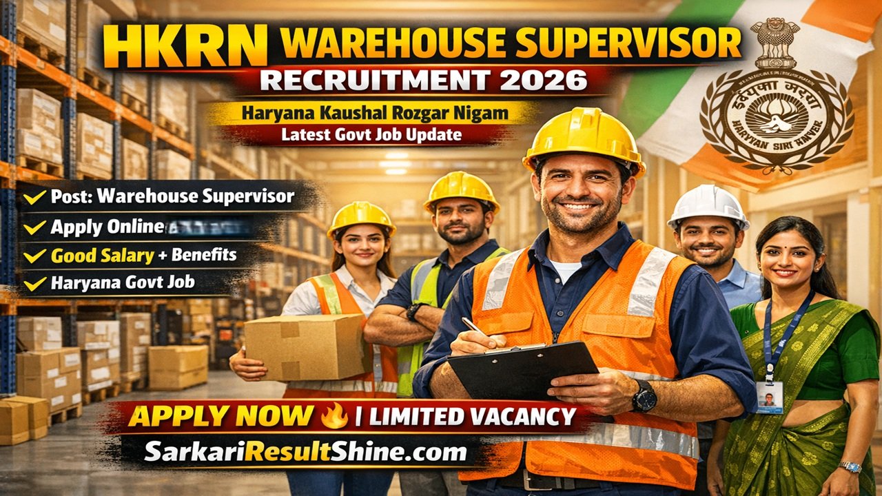 HKRN Warehouse Supervisor Vacancy 2026
