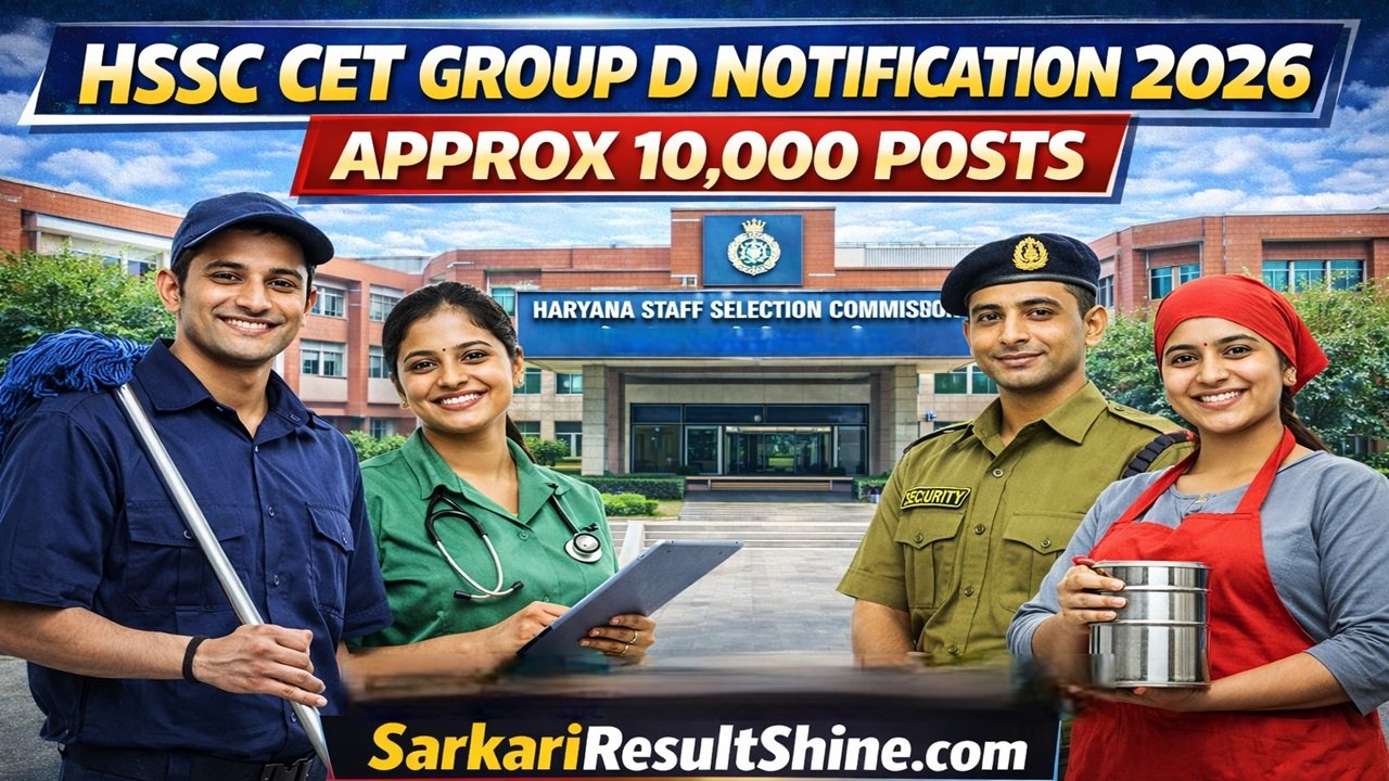 HSSC CET Group D Notification 2026