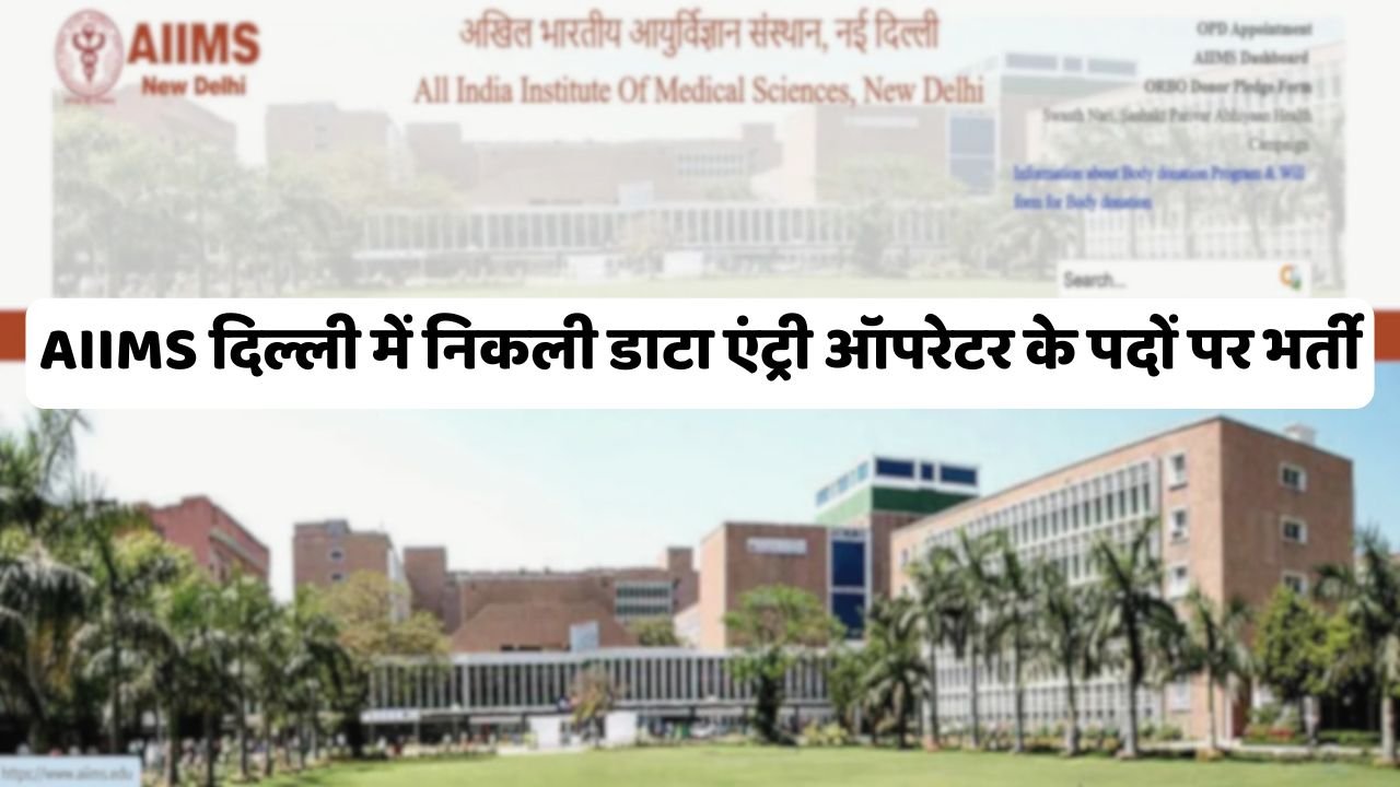 AIIMS Delhi Recruitment for the post of Data Entry Operator