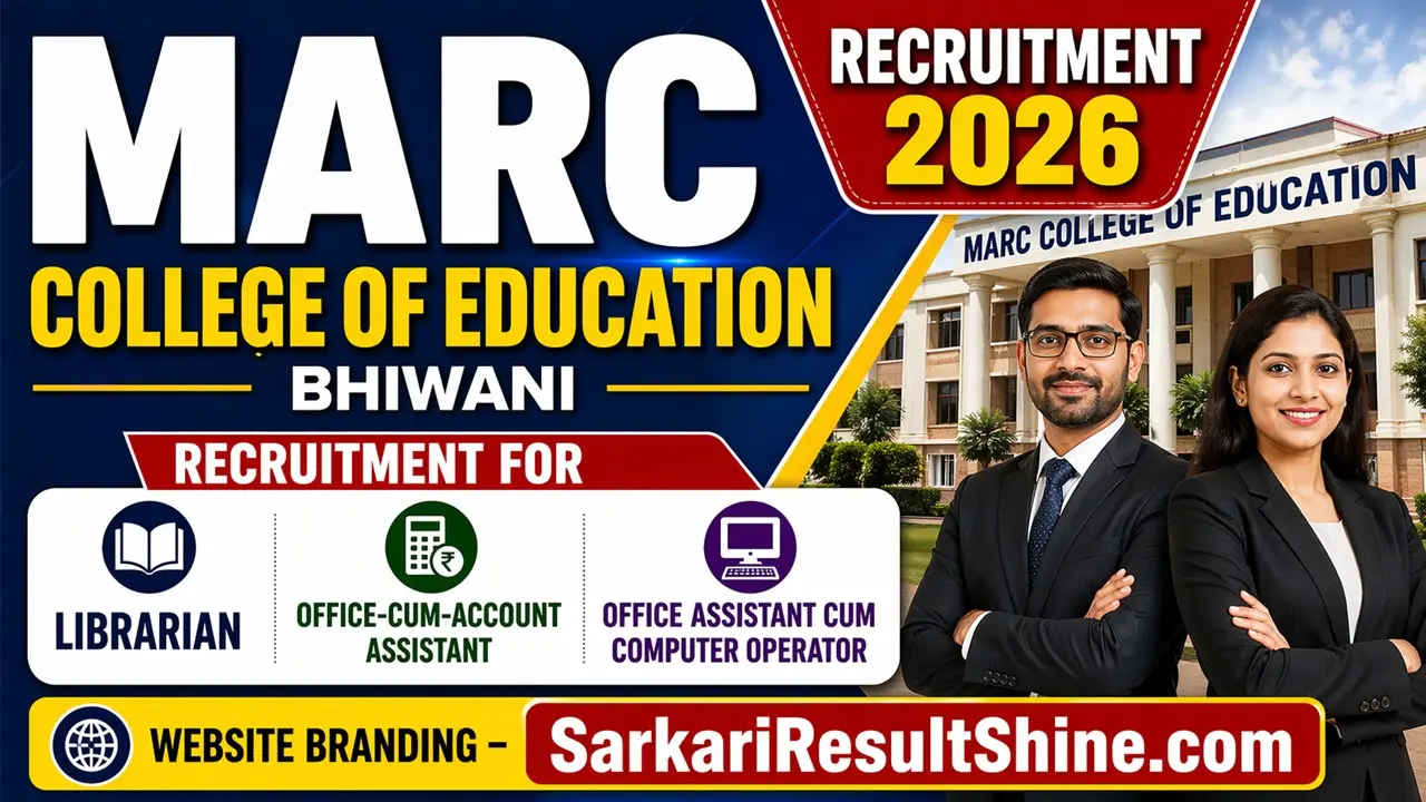marc college of education bhiwani recruitment 2026