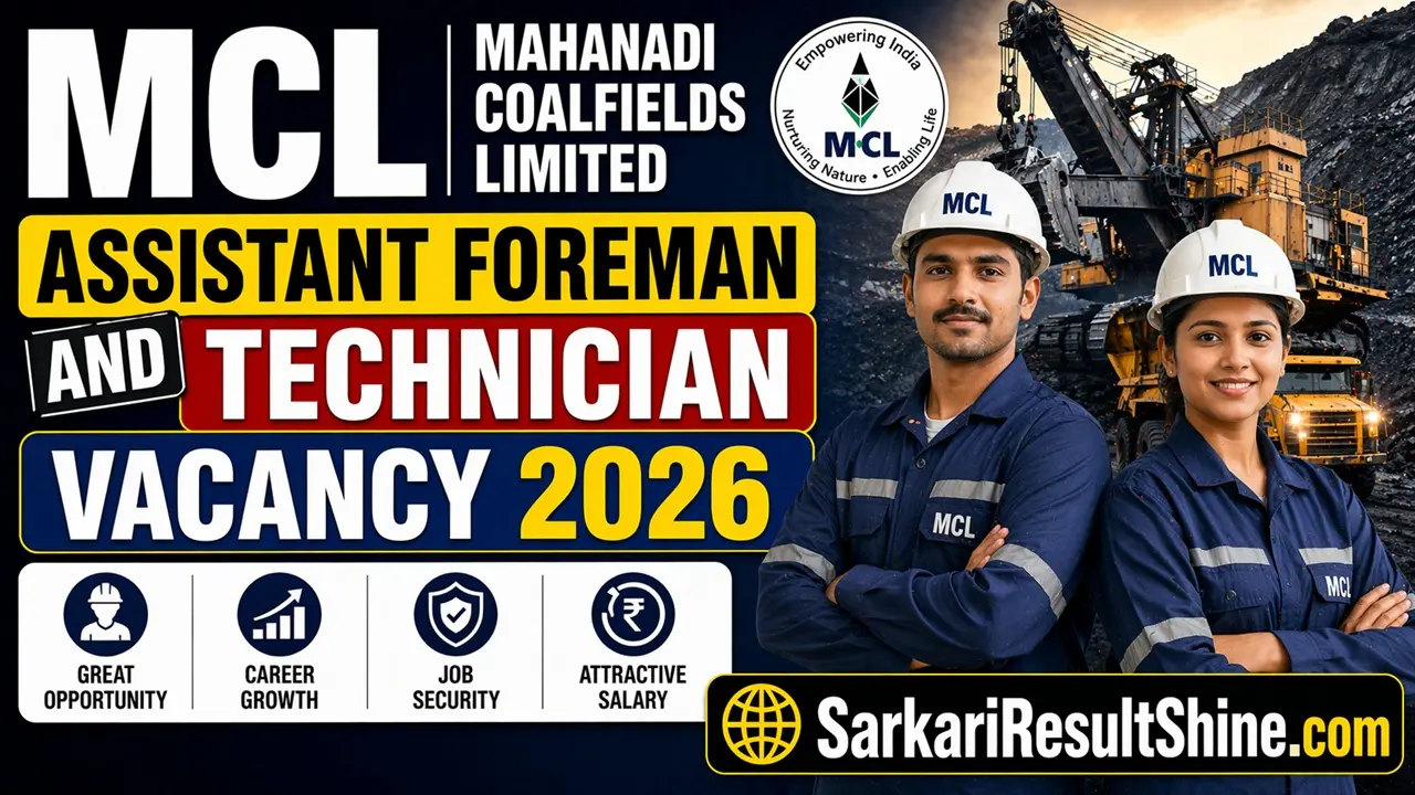 MCL Assistant Foreman and Technician Vacancy 2026