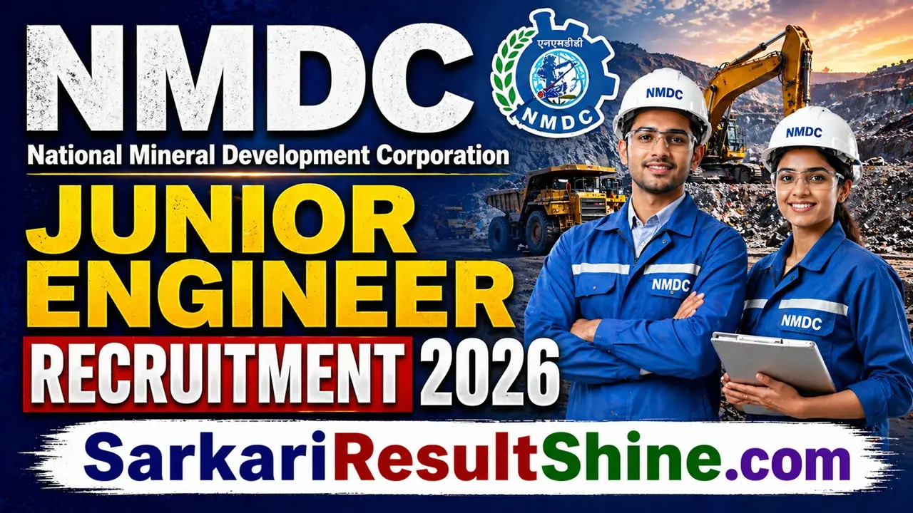 nmdc junior engineer recruitment 2026