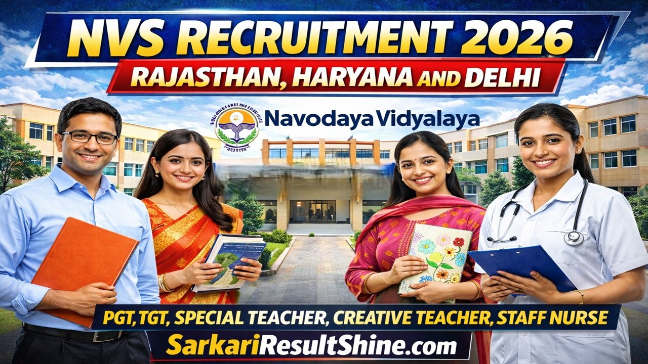 NVS Jaipur Recruitment 2026