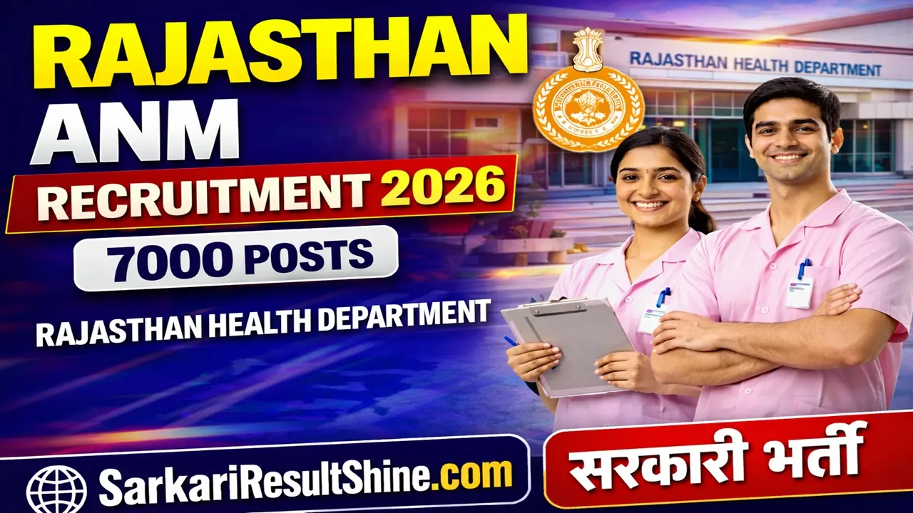 rajasthan anm recruitment 2026