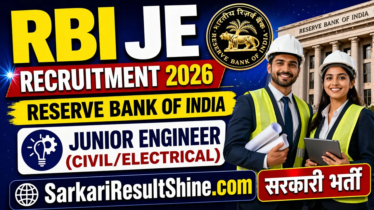 RBI JE Recruitment 2026