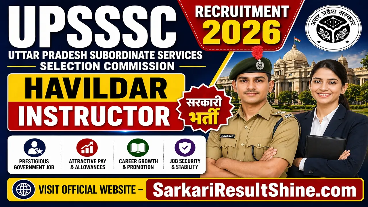 upsssc havildar instructor recruitment 2026