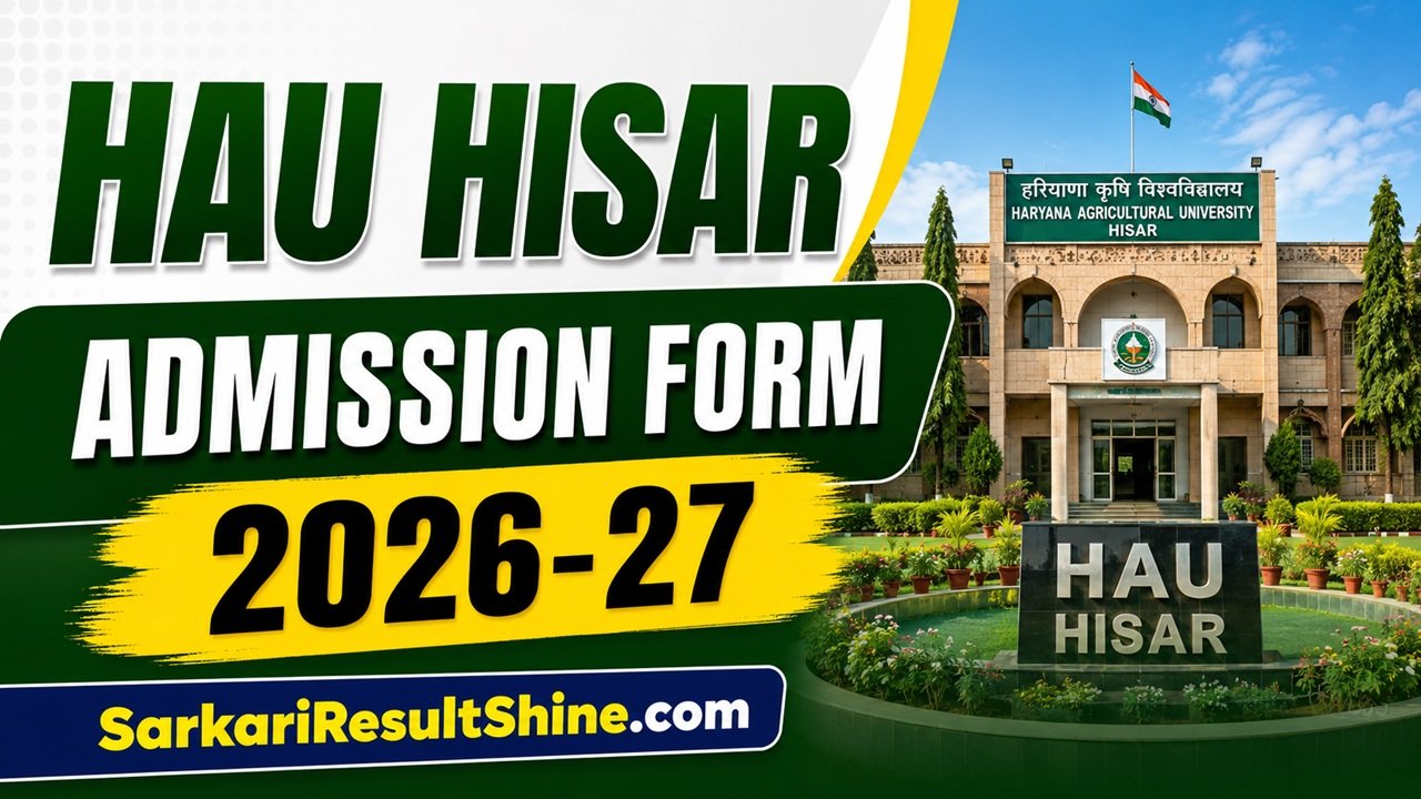 HAU Hisar Admission Form 2026-27