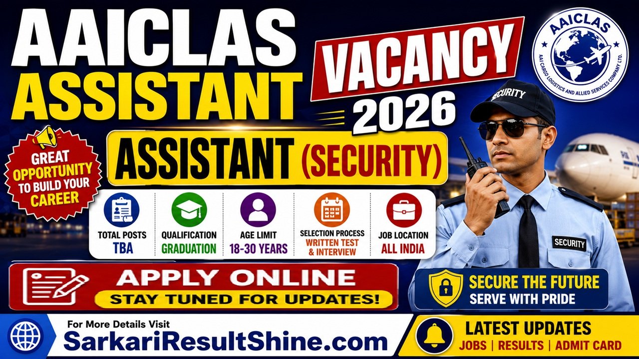 aaiclas assistant vacancy 2026