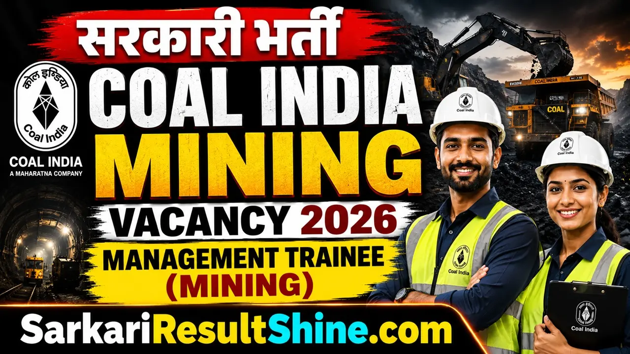 coal india mining vacancy 2026