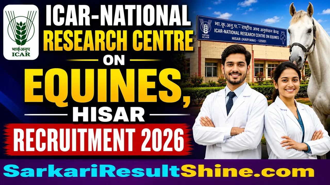 icar-national research centre on equines, hisar recruitment 2026