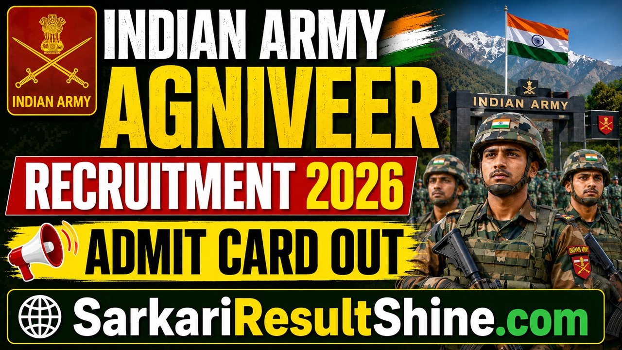 indian army agniveer recruitment 2026, admit card out