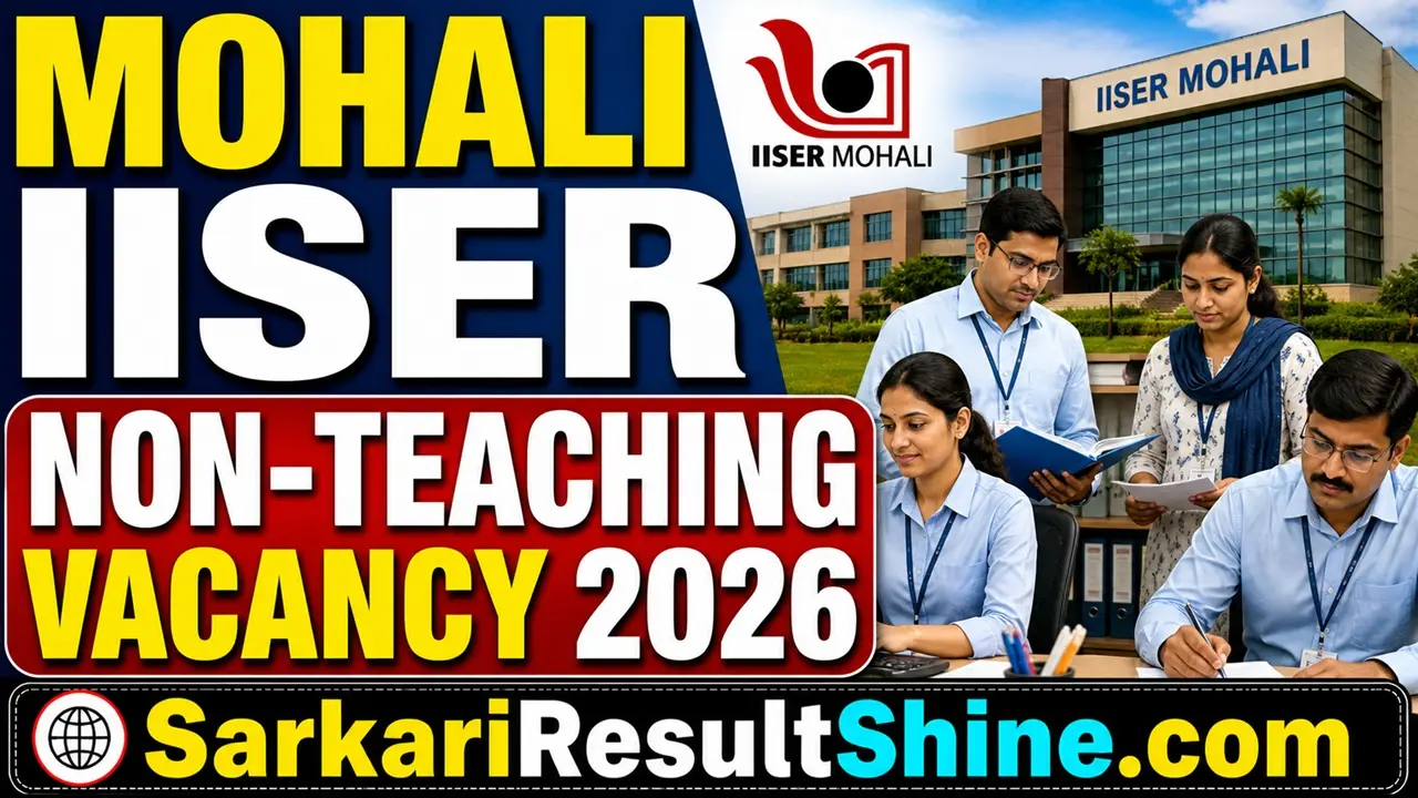 mohali iiser non-teaching vacancy 2026