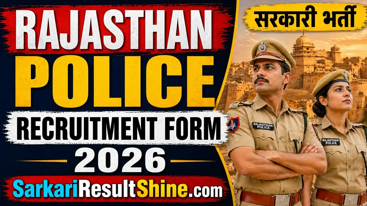 rajasthan police recruitment form 2026