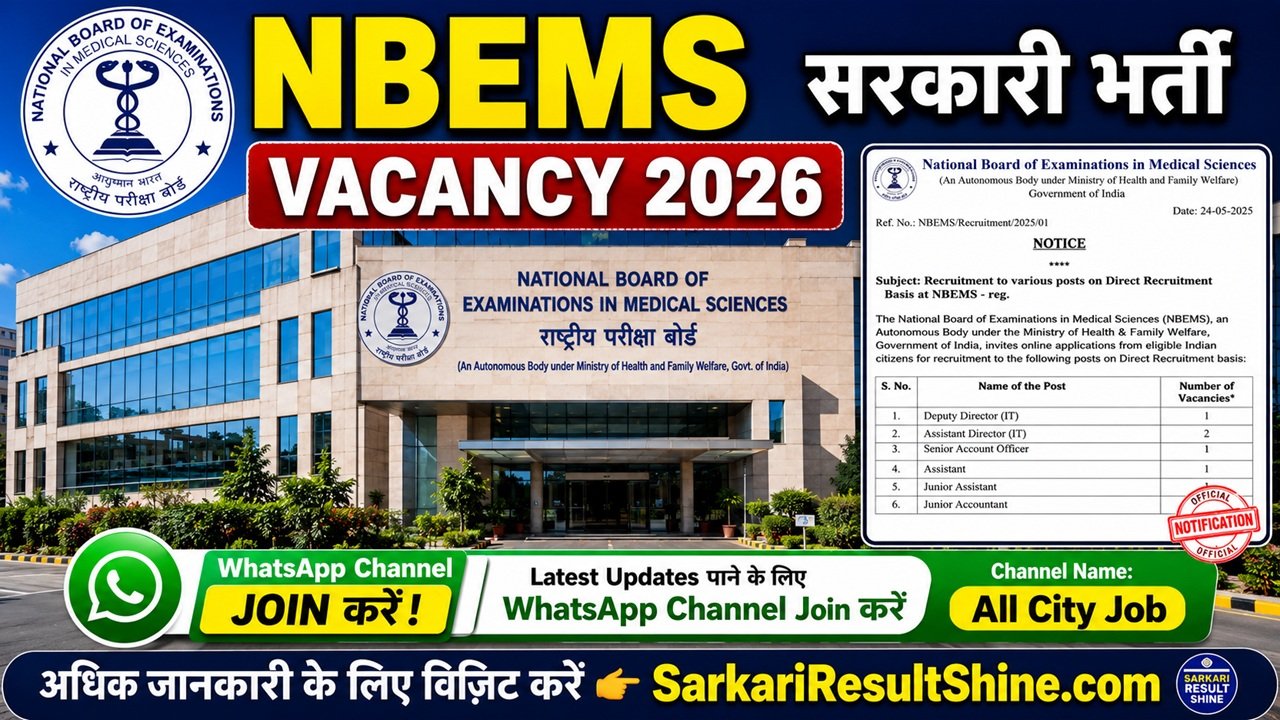 NBEMS Vacancy 2026