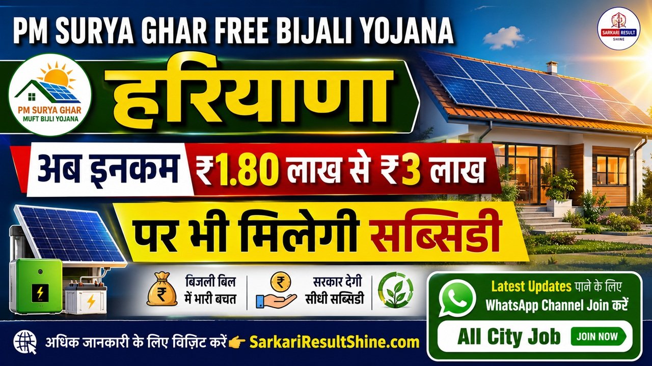PM Surya Ghar Free Bijali Yojana Haryana New Update