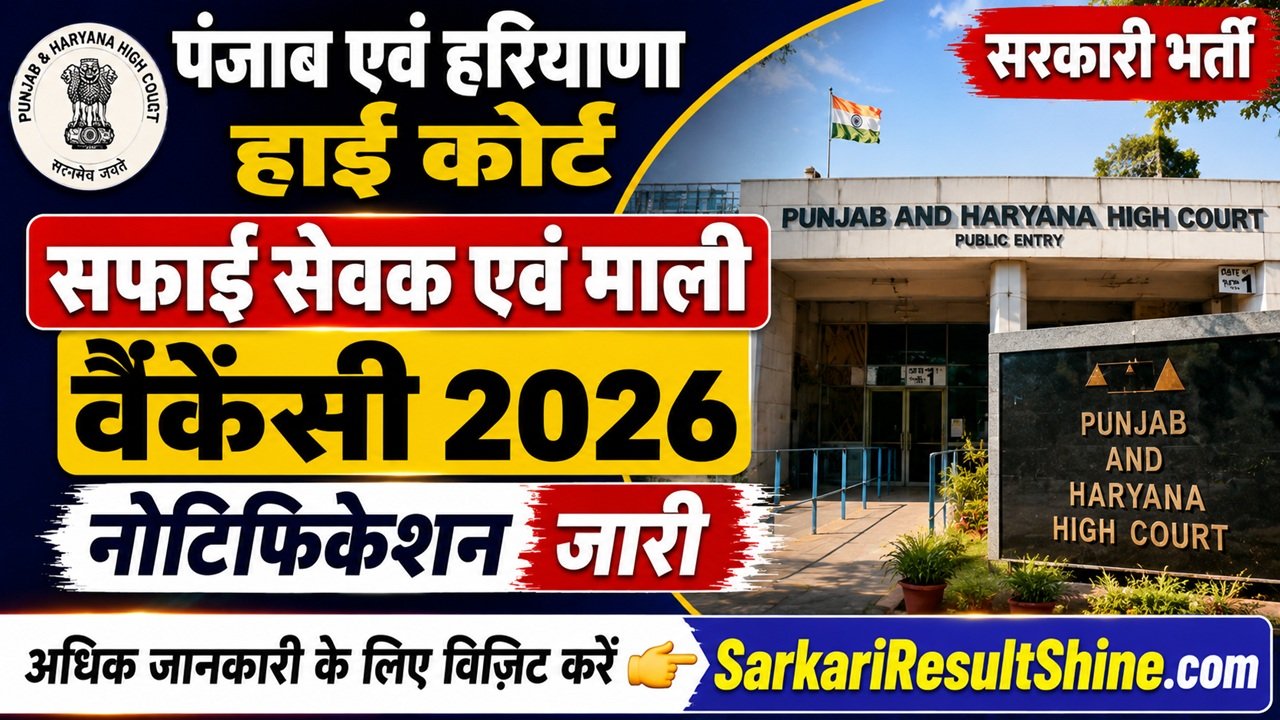 Punjab and Haryana High Court Safai Sewak & Mali Vacancy 2026 