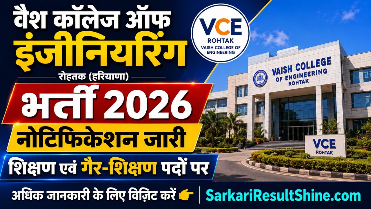 Vaish College of Engineering Rohtak Recruitment 2026