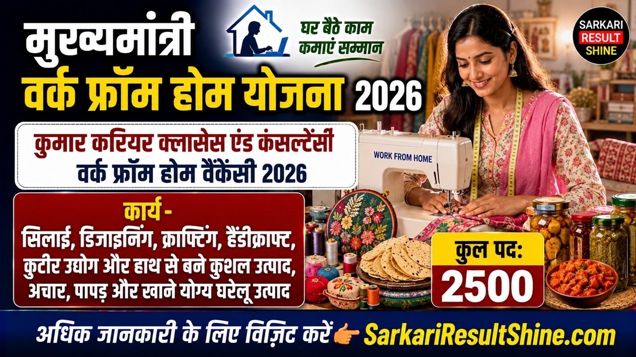 Kumar Career Classes and Consultancy Work From Home Vacancy 2026