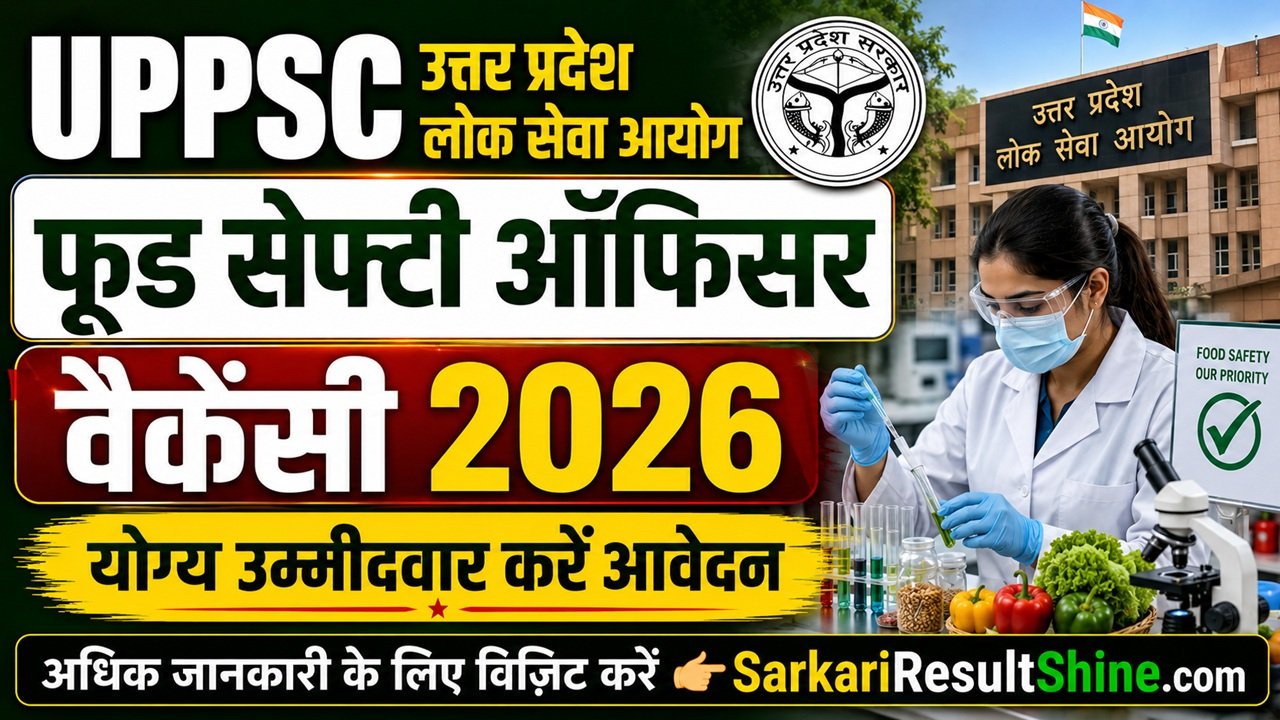 UPPSC Food Safety Officer Vacancy 2026