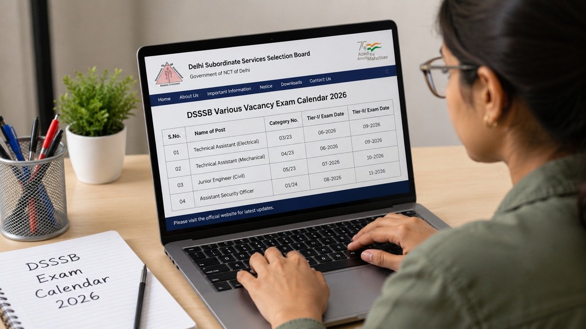 DSSSB Various Vacancy Exam Calendar 2026