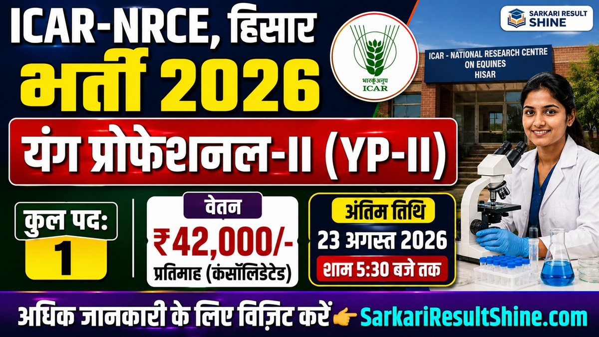 ICAR-NRCE Young Professional-II Recruitment 2026