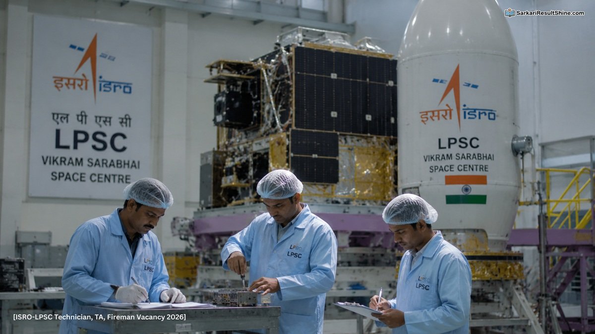 ISRO-LPSC Technician, TA, Fireman Vacancy 2026