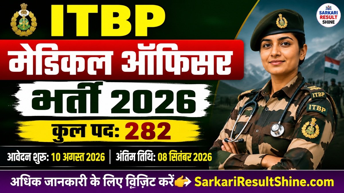 ITBP Medical Officer Vacancy 2026