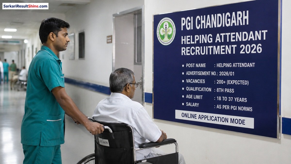 PGI Chandigarh Helping Attendant Recruitment 2026