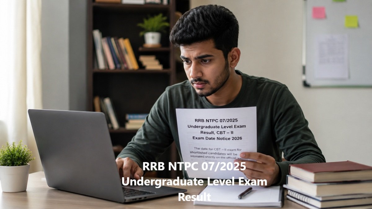 RRB NTPC 072025 Undergraduate Level Exam Result