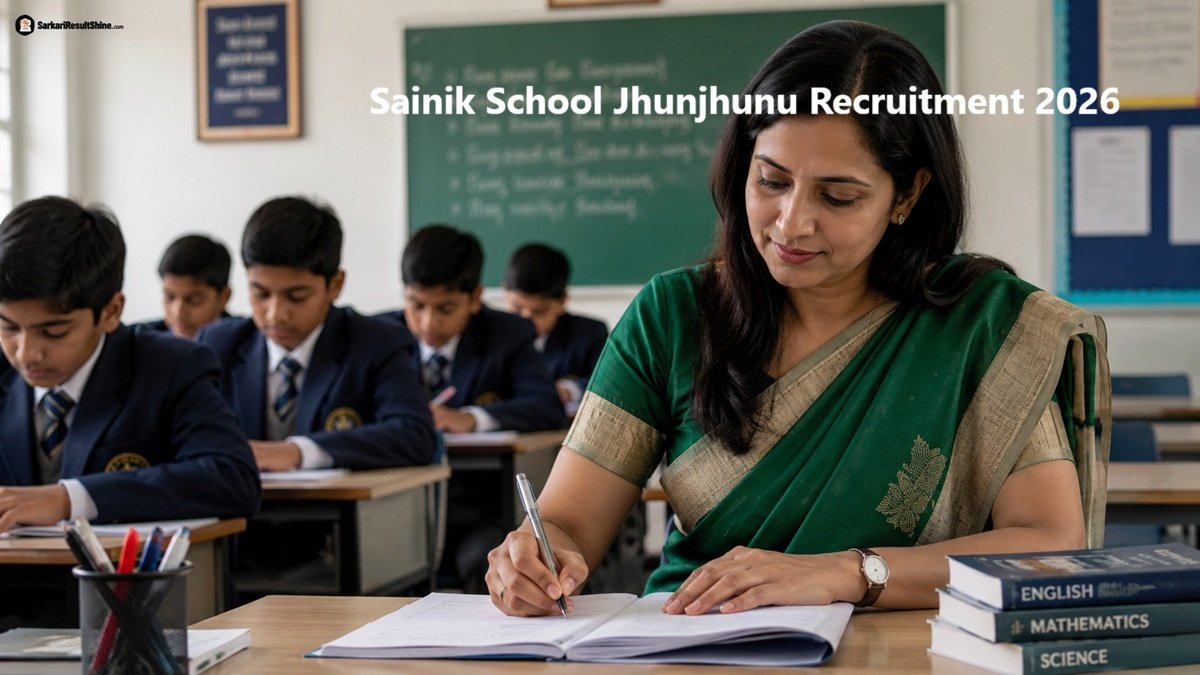 Sainik School Jhunjhunu Recruitment 2026
