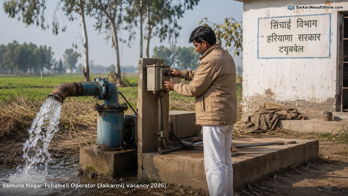 Yamuna Nagar Tubewell Operator (Jalkarmi) Vacancy 2026